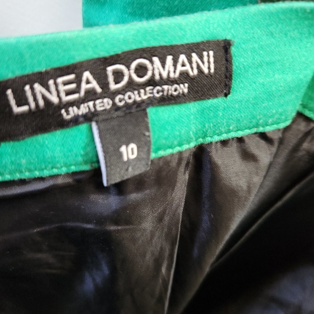 P129. Linea Domani Black and White Geometric Patterned A-line Skirt |10 - Picture 4 of 4